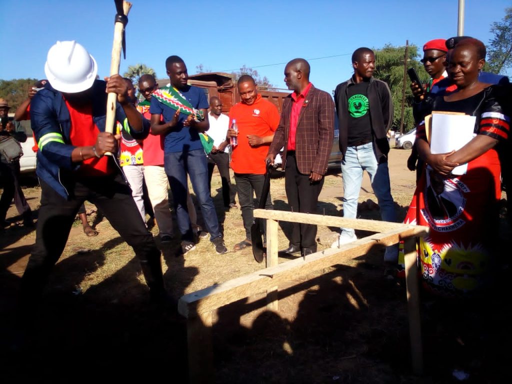 MCP officials on the project site