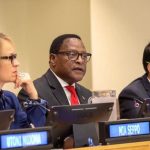 President Chakwera addressing high level delegates in New York