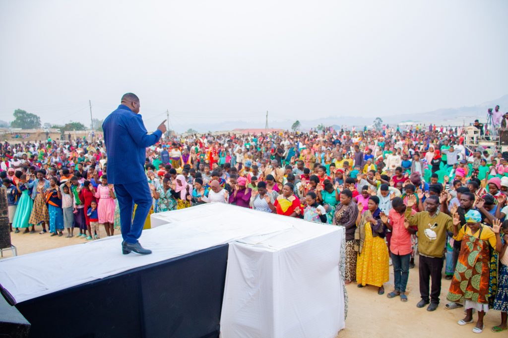 Reverend Nkhoma in one of the crusades in Blantyre