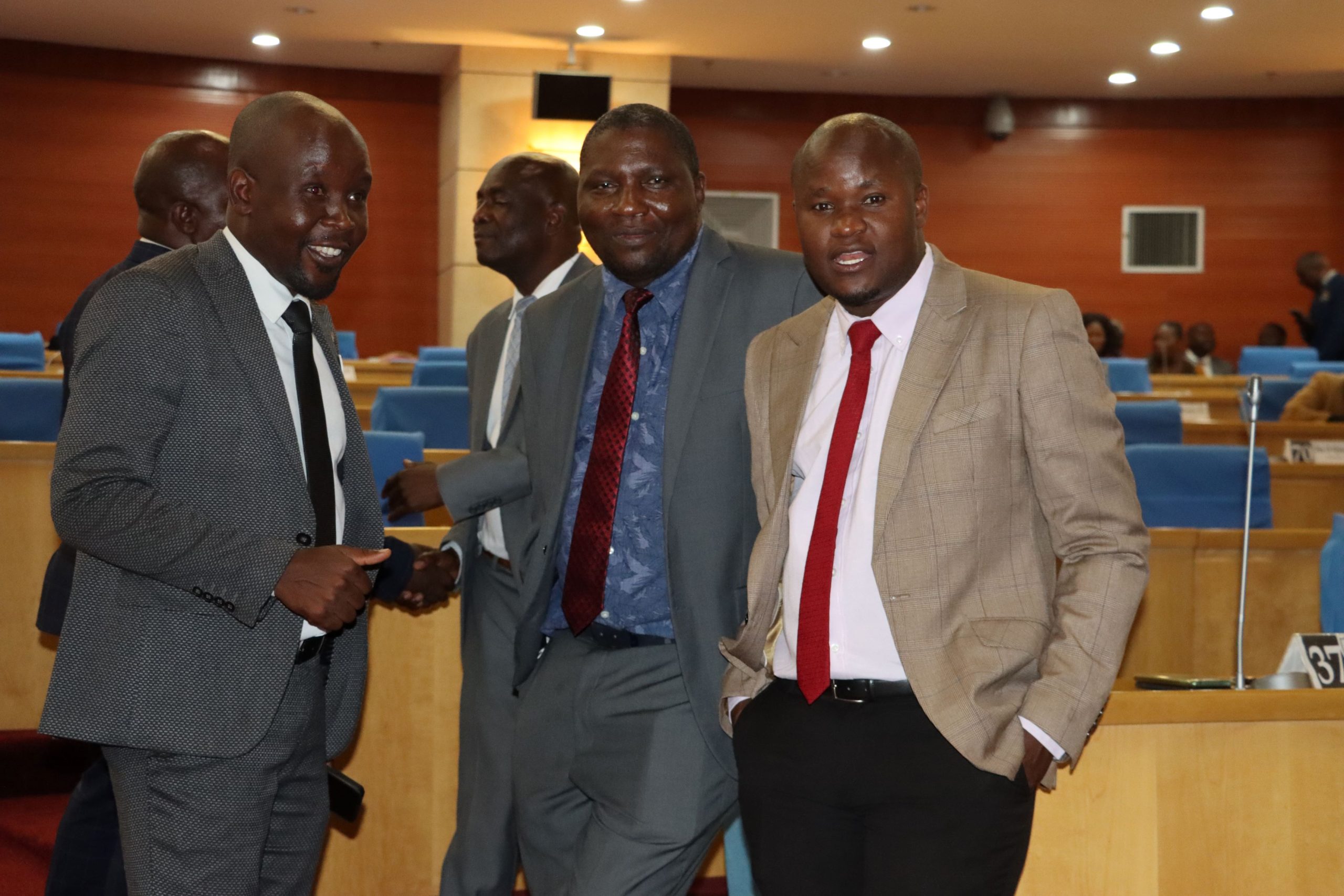 Capyured Savel Kafwafwa MP Hon. Biziwick Million interacting pic by Carolyn Mkandawire scaled