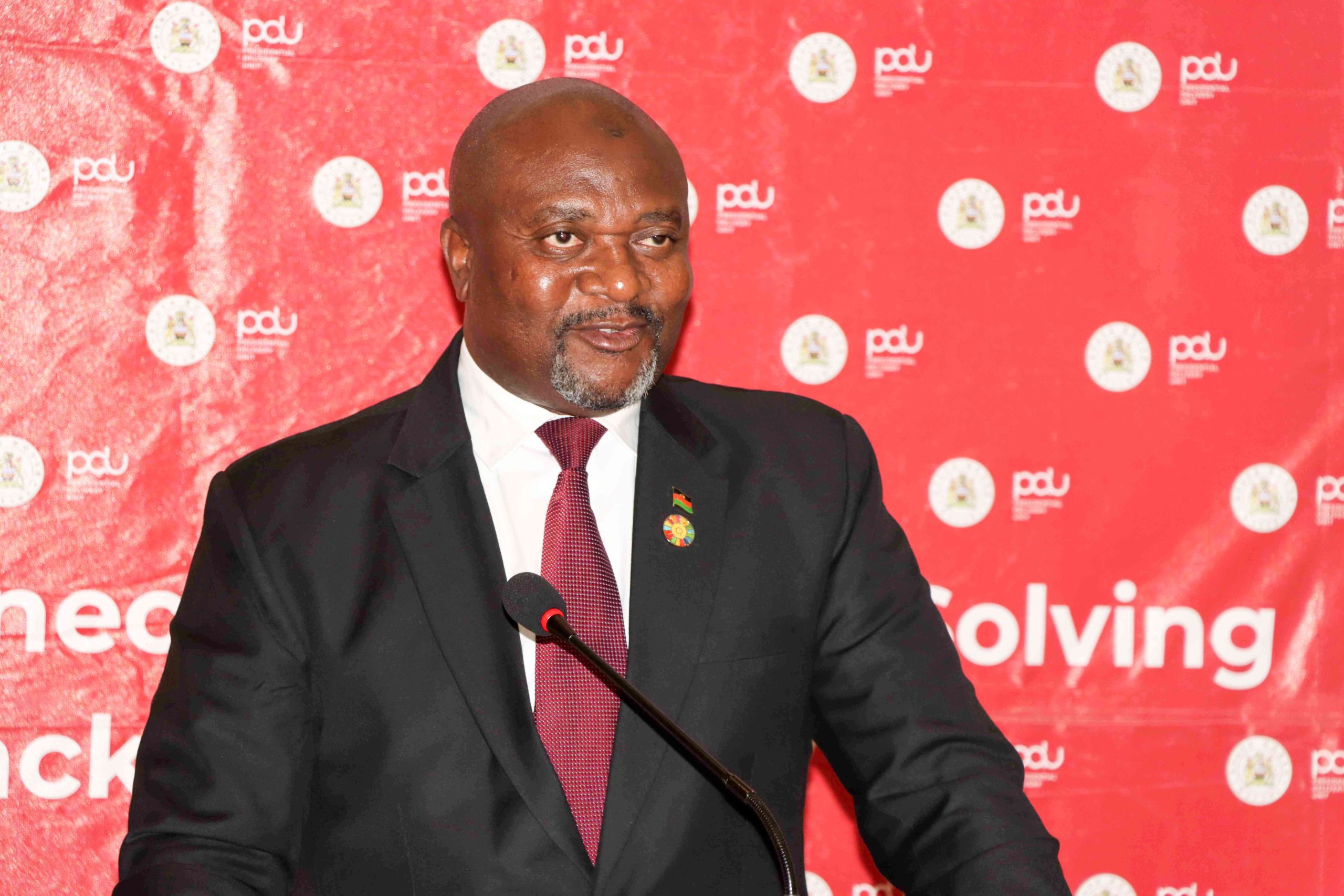 Minister of Energy speaking at the opening of the PDU labs Pic by Roy Nkosi scaled