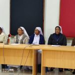 Sr Sakayombo (left) addressing journalists in Lilongwe on Tuesday