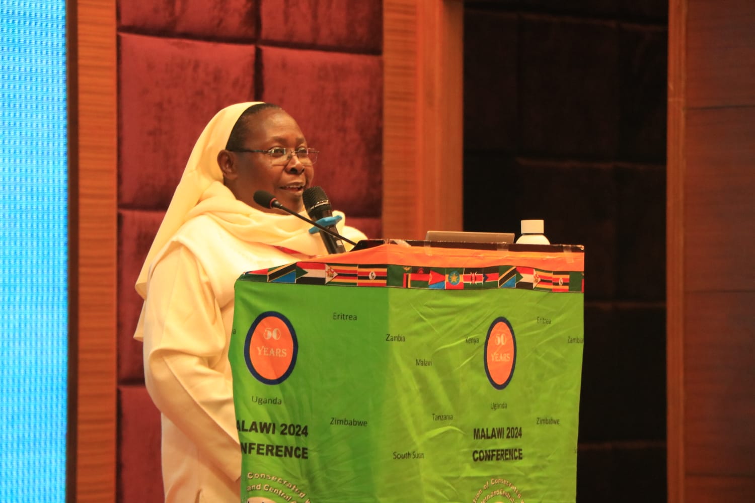 Sister Dr. Nnantamu making her presentation at the ACWECA Conference in Lilongwe