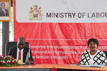 Labour Minister addressing the public
